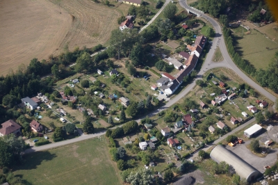 Letecký snímek městyse Katovice_49