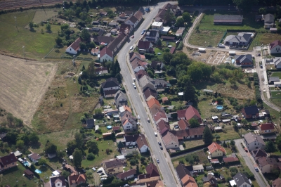 Letecký snímek městyse Katovice_54
