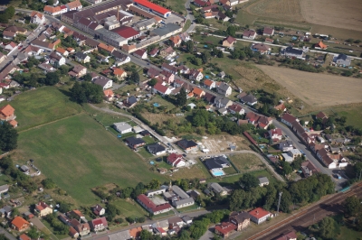 Letecký snímek městyse Katovice_62