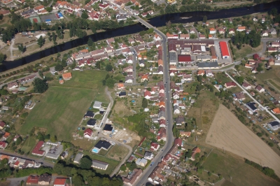 Letecký snímek městyse Katovice_69