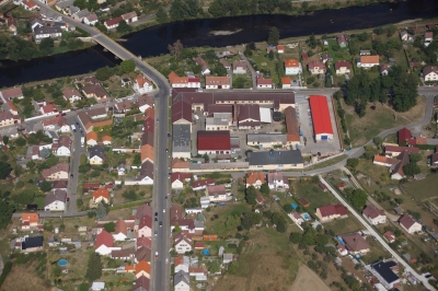 Letecký snímek městyse Katovice_70