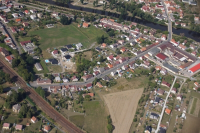 Letecký snímek městyse Katovice_72