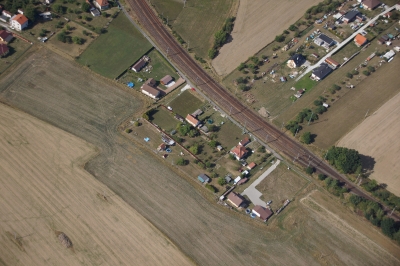 Letecký snímek městyse Katovice_75