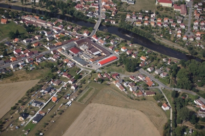 Letecký snímek městyse Katovice_77