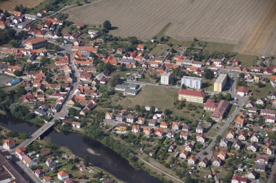 Letecký snímek městyse Katovice_79
