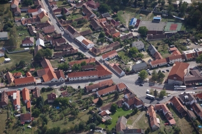 Letecký snímek městyse Katovice_87