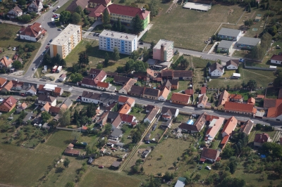 Letecký snímek městyse Katovice_89