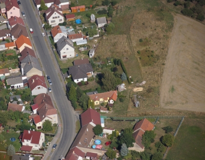 Letecký snímek městyse Katovice_97