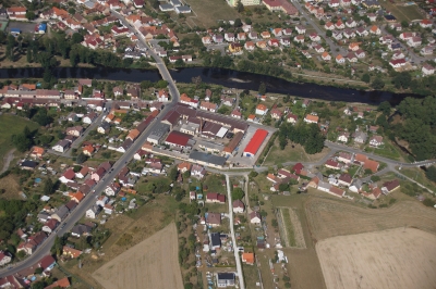 Letecký snímek městyse Katovice_98