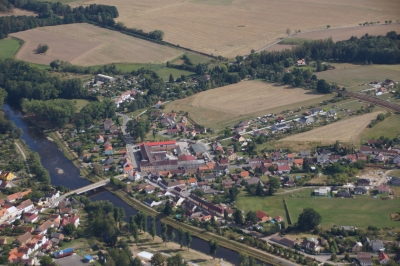 Letecký snímek městyse Katovice_110