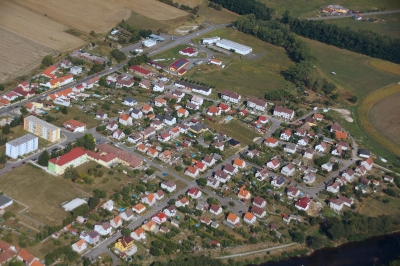Letecký snímek městyse Katovice_112