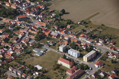 Letecký snímek městyse Katovice_121
