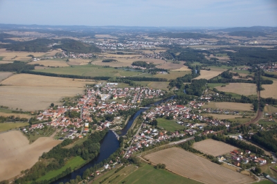 Letecký snímek městyse Katovice_137