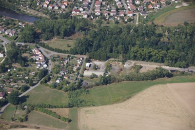 Letecký snímek městyse Katovice_1