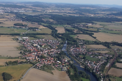 Letecký snímek městyse Katovice_11