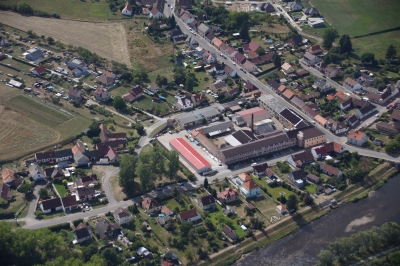 Letecký snímek městyse Katovice_33