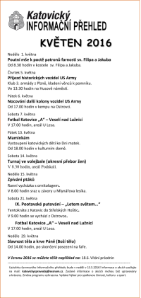 Informační přehled 05.2016