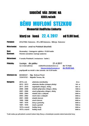 Běh Mufloní stezkou 2017